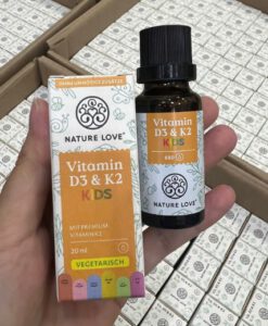 Vitamin D3 K2 Kids NATURE LOVE cho trẻ em, 20ml