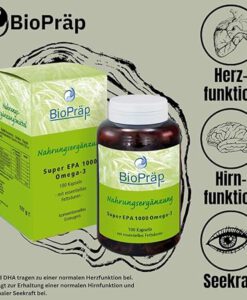 Viên uống Bioprap Super EPA 1000 Omega-3 hỗ trợ tim mạch, não bộ và thị lực, 100 viên