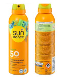 Xịt chống nắng Sundace Sport Transparentes Sonnenspray LFS50 dạng trong suốt, 200ml