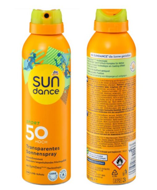 Xịt chống nắng Sundace Sport Transparentes Sonnenspray LFS50 dạng trong suốt, 200ml
