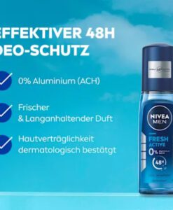 Xịt khử mùi Nivea Men Fresh Active, 75 ml