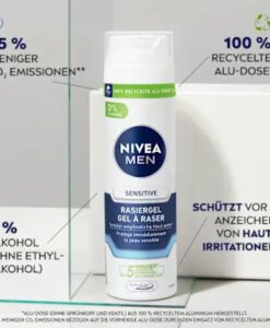 Gel cạo râu NIVEA MEN Rasiersgel Sensitive cho da nhạy cảm, 200 ml
