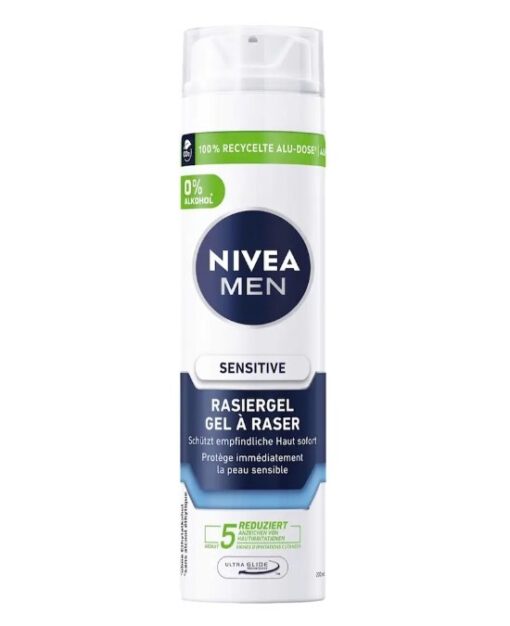 Gel cạo râu NIVEA MEN Rasiersgel Sensitive cho da nhạy cảm, 200 ml