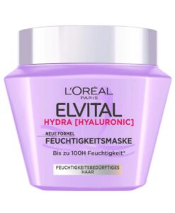 Kem ủ tóc Loreal Paris Elvital Hydra Hyaluronic tăng cường độ ẩm cho tóc khô, 300ml
