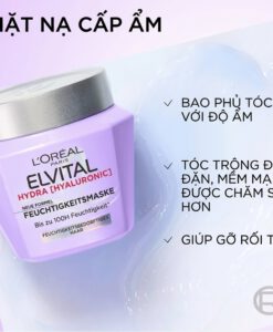Kem ủ tóc Loreal Paris Elvital Hydra Hyaluronic tăng cường độ ẩm cho tóc khô, 300ml