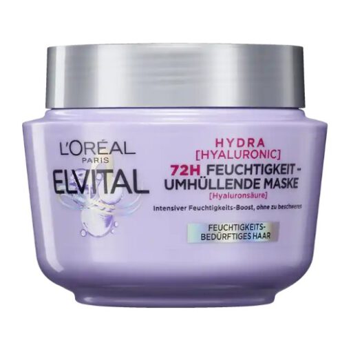 Kem ủ tóc Loreal Paris Elvital Hydra Hyaluronic tăng cường độ ẩm cho tóc khô, 300ml