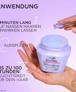 Kem ủ tóc Loreal Paris Elvital Hydra Hyaluronic tăng cường độ ẩm cho tóc khô, 300ml