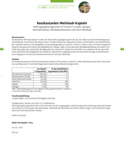 Viên uống trị giãn tĩnh mạch Sanct Bernhard Rosskastanien-Weinlaub, 120 viên