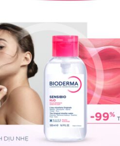 Nước tẩy trang Bioderma Crealine H2O cho da thường và da nhạy cảm, 500ml {NẮP NHẤN}