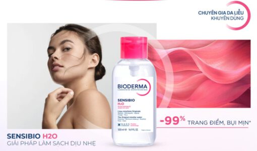 Nước tẩy trang Bioderma Crealine H2O cho da thường và da nhạy cảm, 500ml {NẮP NHẤN}