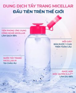 Nước tẩy trang Bioderma Crealine H2O cho da thường và da nhạy cảm, 500ml {NẮP NHẤN}