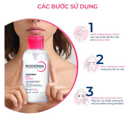 Nước tẩy trang Bioderma Crealine H2O cho da thường và da nhạy cảm, 500ml {NẮP NHẤN}