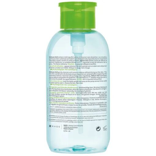 Nước tẩy trang Bioderma Sebium H2O cho da hỗn hợp và da dầu, 500ml {NẮP NHẤN}