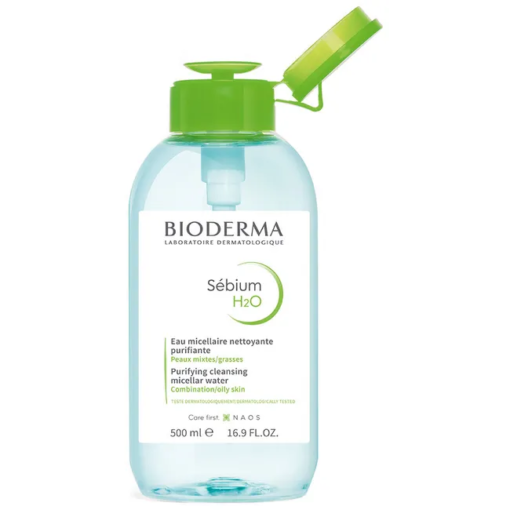 Nước tẩy trang Bioderma Sebium H2O cho da hỗn hợp và da dầu, 500ml {NẮP NHẤN}