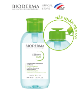 Nước tẩy trang Bioderma Sebium H2O cho da hỗn hợp và da dầu, 500ml {NẮP NHẤN}