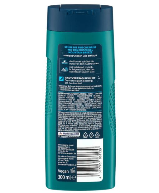 Sữa tắm nam Balea Men Duschgel Mountain Breeze 3in1, 300ml