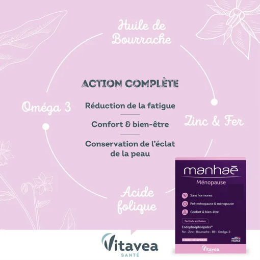 Viên uống Manhae Menopause cân bằng nội tiết tố nữ, 30 viên