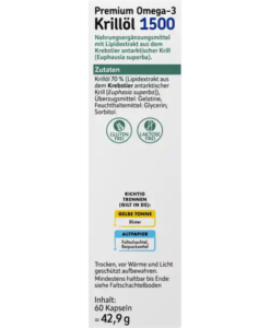 Viên uống omega-3 nhuyễn thể altapharma Premium Omega-3 Krillöl, 60 viên