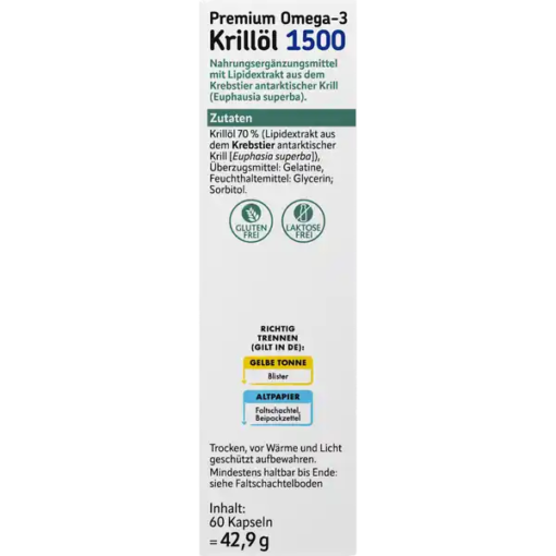 Viên uống omega-3 nhuyễn thể altapharma Premium Omega-3 Krillöl, 60 viên