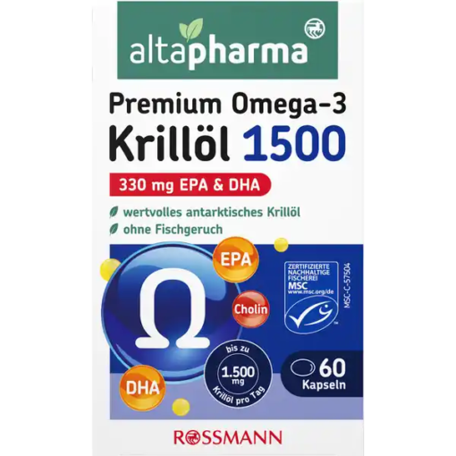 Viên uống omega-3 nhuyễn thể altapharma Premium Omega-3 Krillöl, 60 viên
