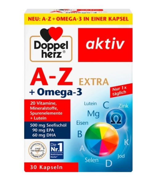 Vitamin tổng hợp Doppelherz A-Z + Omega-3 Extra, 30 viên