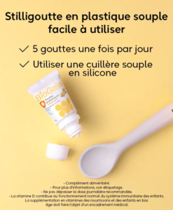 Men vi sinh BioGaia Gouttes + vitamine D cho trẻ sơ sinh và trẻ em, 10ml