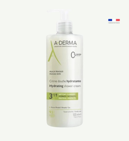 Sữa tắm ADERMA Gel douche Hydra Protecteur 3in1 dưỡng ẩm, giảm mụn, 500ml