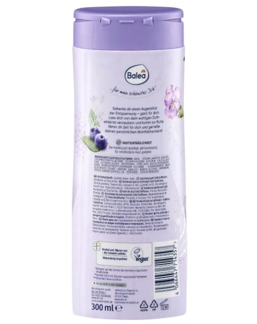 Sữa tắm Balea Cremedusche Cold Softness hương quả mọng và hoa violet, 300ml