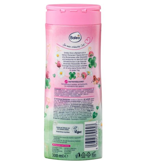 Sữa tắm Balea Cremedusche Glücksmoment hương hoa cỏ, 300ml