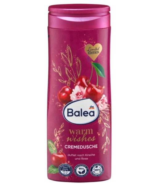 Sữa tắm Balea Cremedusche Warm Wishes hương hoa hồng và anh đào, 300ml