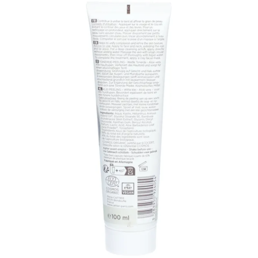 Tẩy da chết CATTIER Gommage Argile Blanche Aloe Vera Bio, 100ml