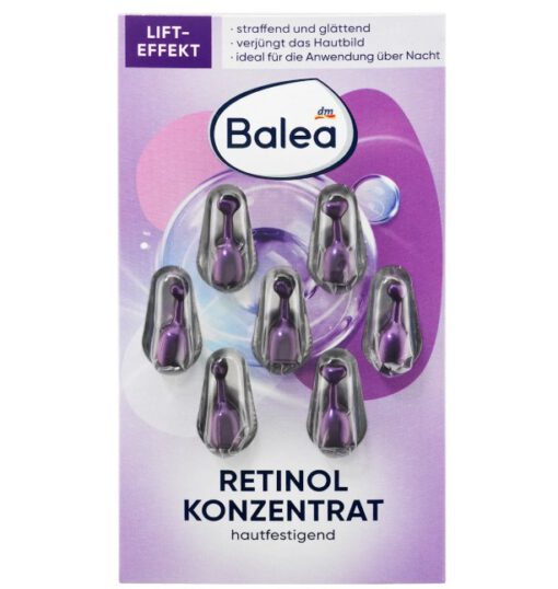 Viên nang dưỡng da Balea Konzentrat Retinol làm căng da, 7 viên