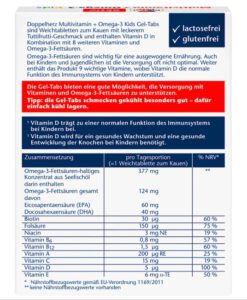 Viên nhai Doppelherz Multivitamin + Omega 3 Kids cho trẻ em, 27 viên