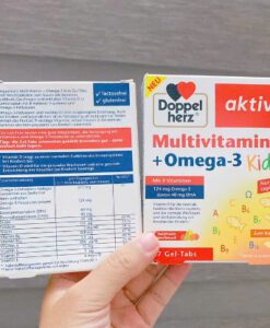 Viên nhai Doppelherz Multivitamin + Omega 3 Kids cho trẻ em, 27 viên
