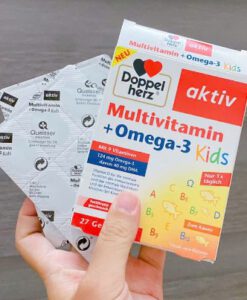 Viên nhai Doppelherz Multivitamin + Omega 3 Kids cho trẻ em, 27 viên