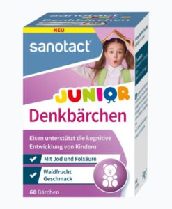 Viên sắt Sanotact Junior Denkbärchen bổ sung sắt, i-ốt và axit folic cho trẻ em, 60 viên