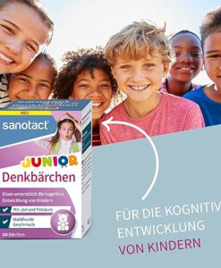 Viên sắt Sanotact Junior Denkbärchen bổ sung sắt, i-ốt và axit folic cho trẻ em, 60 viên
