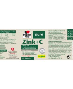 Viên uống kẽm C thuần chay Doppelherz Pure Zink + C Vegan, 60 viên
