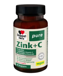 Viên uống kẽm C thuần chay Doppelherz Pure Zink + C Vegan, 60 viên