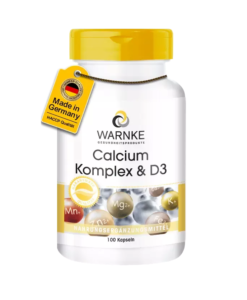 Viên uống WARNKE Calcium Komplex & D3 bổ sung canxi, magie và vitamin D3, 100 viên