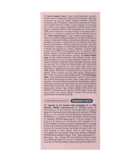 Băng vệ sinh Tampon Facelle Super, 32 chiếc Băng vệ sinh Tampon Facelle Super, 32 chiếc