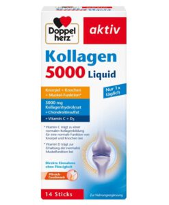 Collagen nước Doppelherz Kollagen 5000 Liquid bổ sụn khớp, 14 gói x 10ml