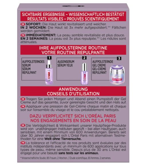 Kem dưỡng da Loreal Revitalift Filler Gel Creme chống lão hóa, giảm nhăn, 50ml