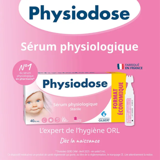 Nước muối sinh lý Physiodose hồng, 40x5ml