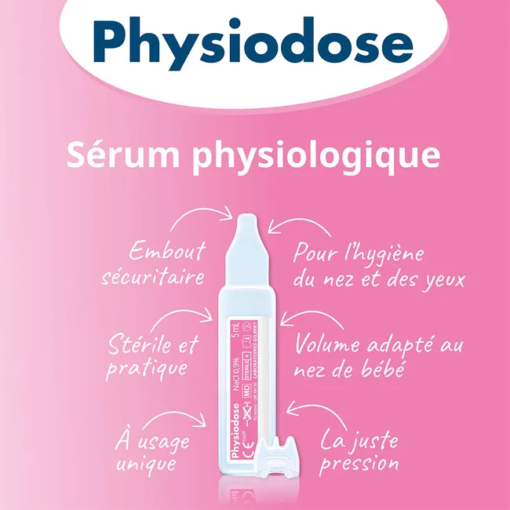 Nước muối sinh lý Physiodose hồng, 40x5ml