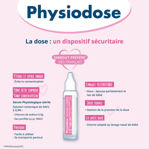 Nước muối sinh lý Physiodose hồng, 40x5ml