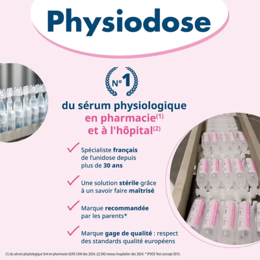 Nước muối sinh lý Physiodose hồng, 40x5ml