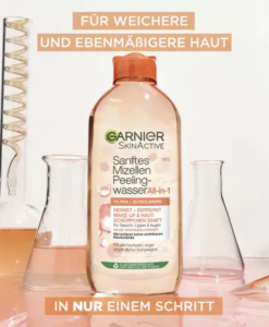Nước tẩy trang Garnier Mizellen Sanftes Peeling 1% PHA + Glykolsäure, 400 ml