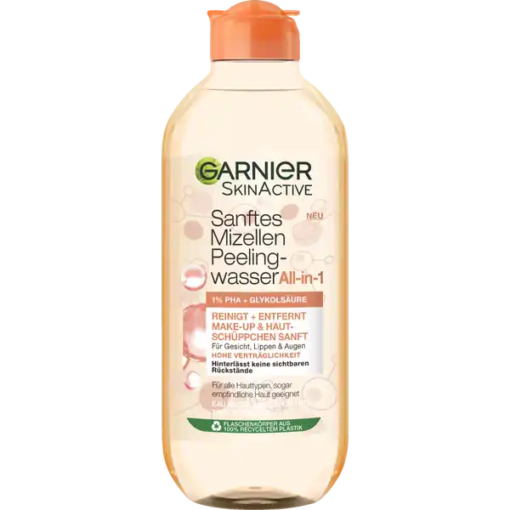 Nước tẩy trang Garnier Mizellen Sanftes Peeling 1% PHA + Glykolsäure, 400 ml
