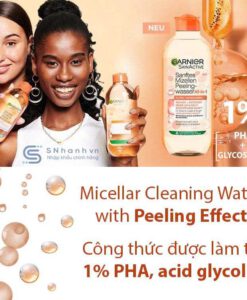 Nước tẩy trang Garnier Mizellen Sanftes Peeling 1% PHA + Glykolsäure, 400 ml